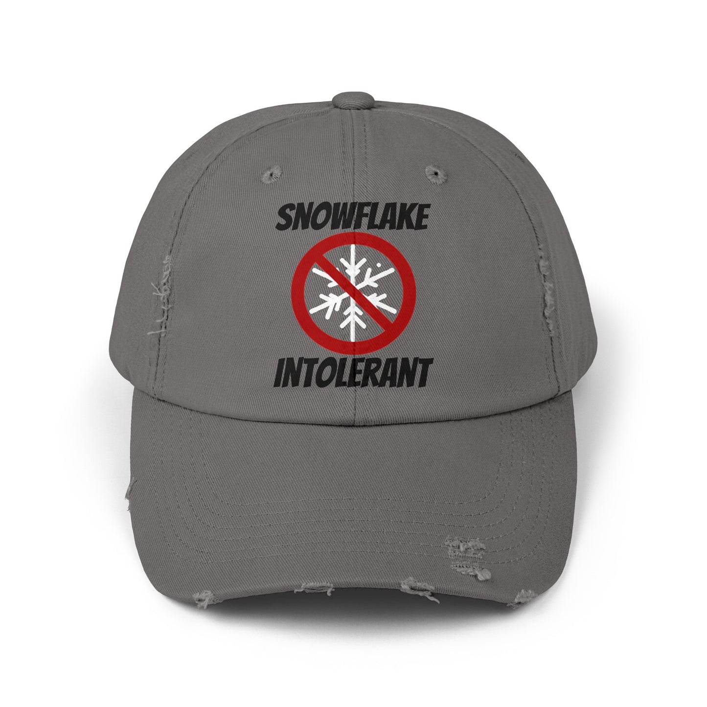 Snowflake Intolerant Unisex Distressed Cap
