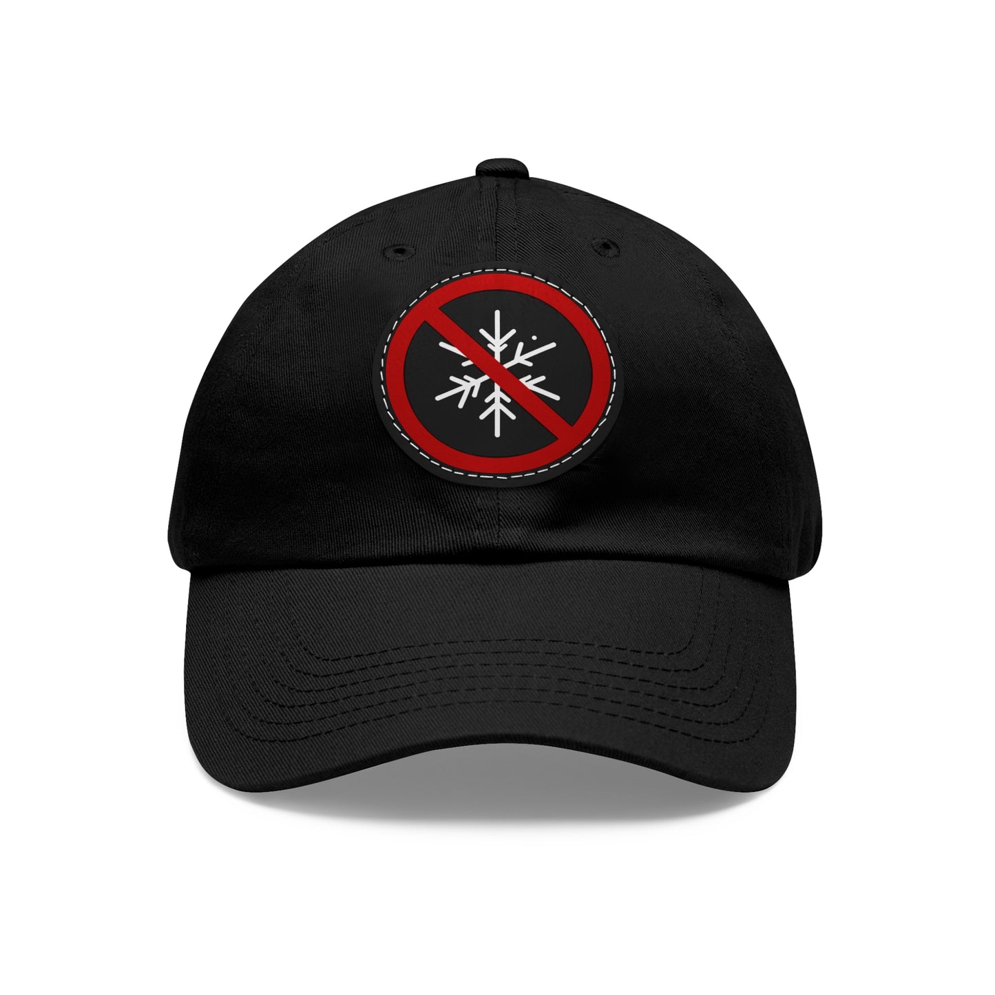 No Snowflakes Dad Hat with Leather Patch (Round)