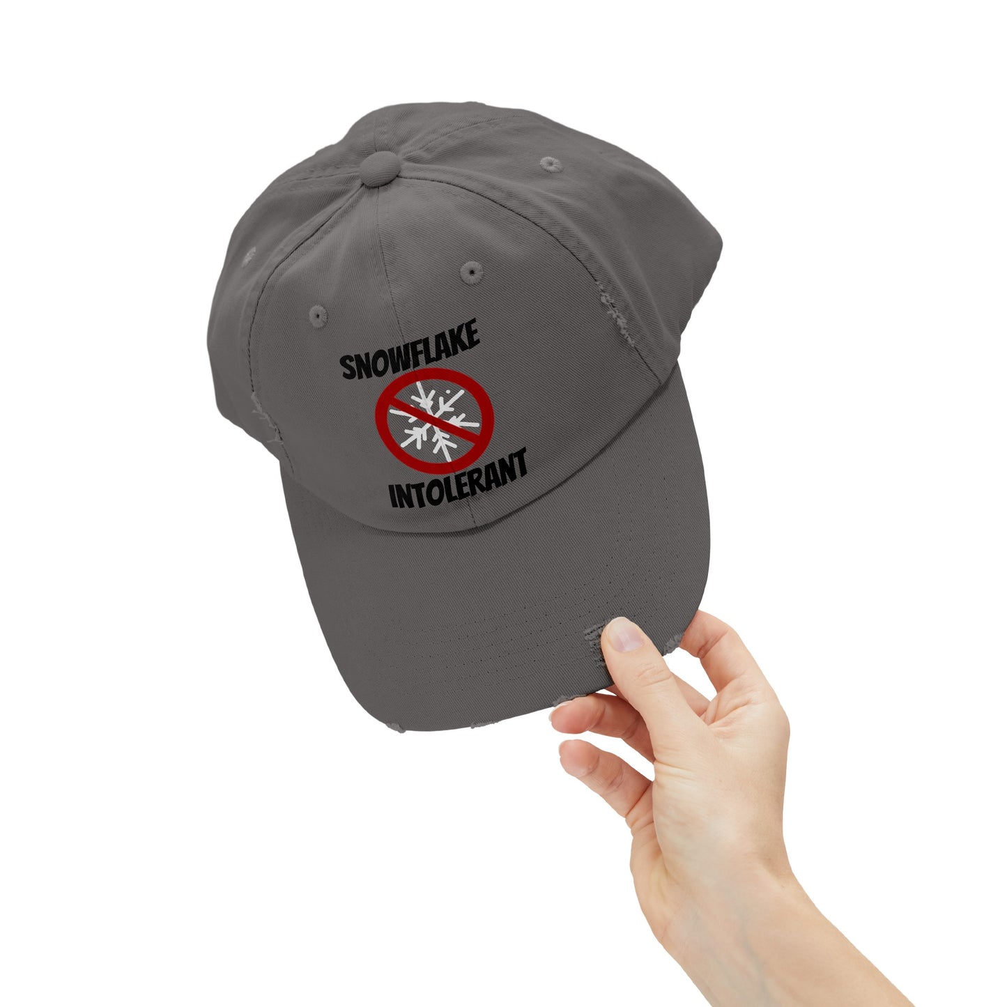 Snowflake Intolerant Unisex Distressed Cap
