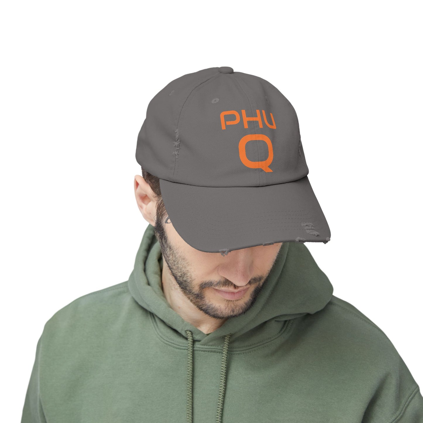 PHU Q Unisex Distressed Cap