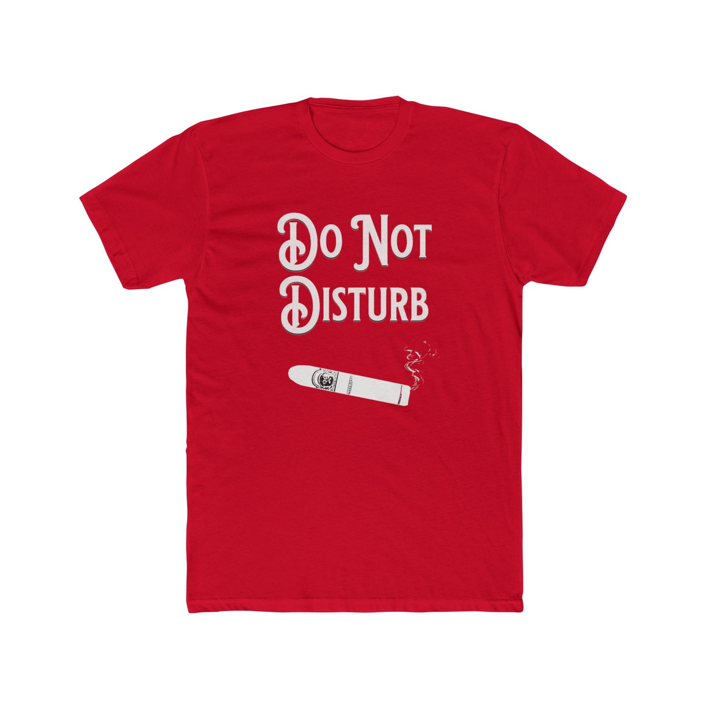 Cigar Silhouette Do Not Disturb Premium Fitted Unisex Short Sleeve Tee