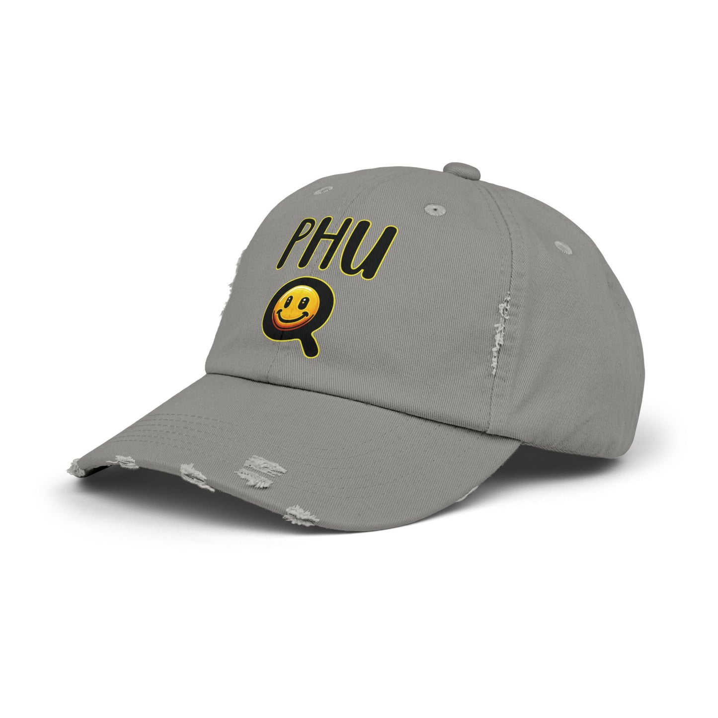 PHU Q Smiling Unisex Distressed Cap