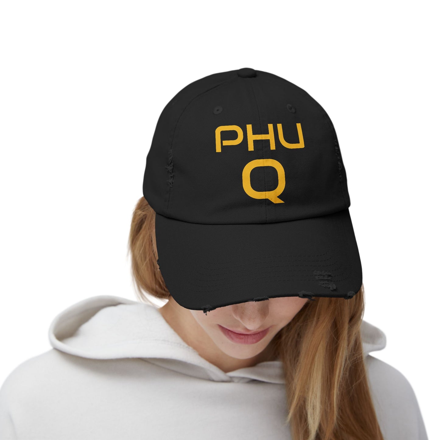 PHU Q Unisex Distressed Cap