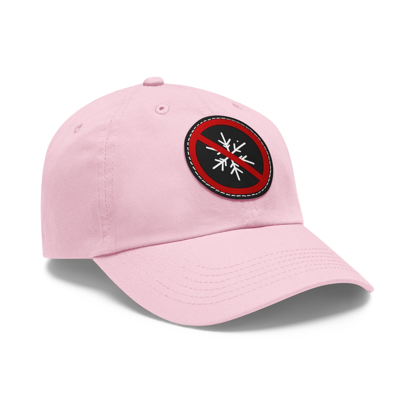 No Snowflakes Dad Hat with Leather Patch (Round)