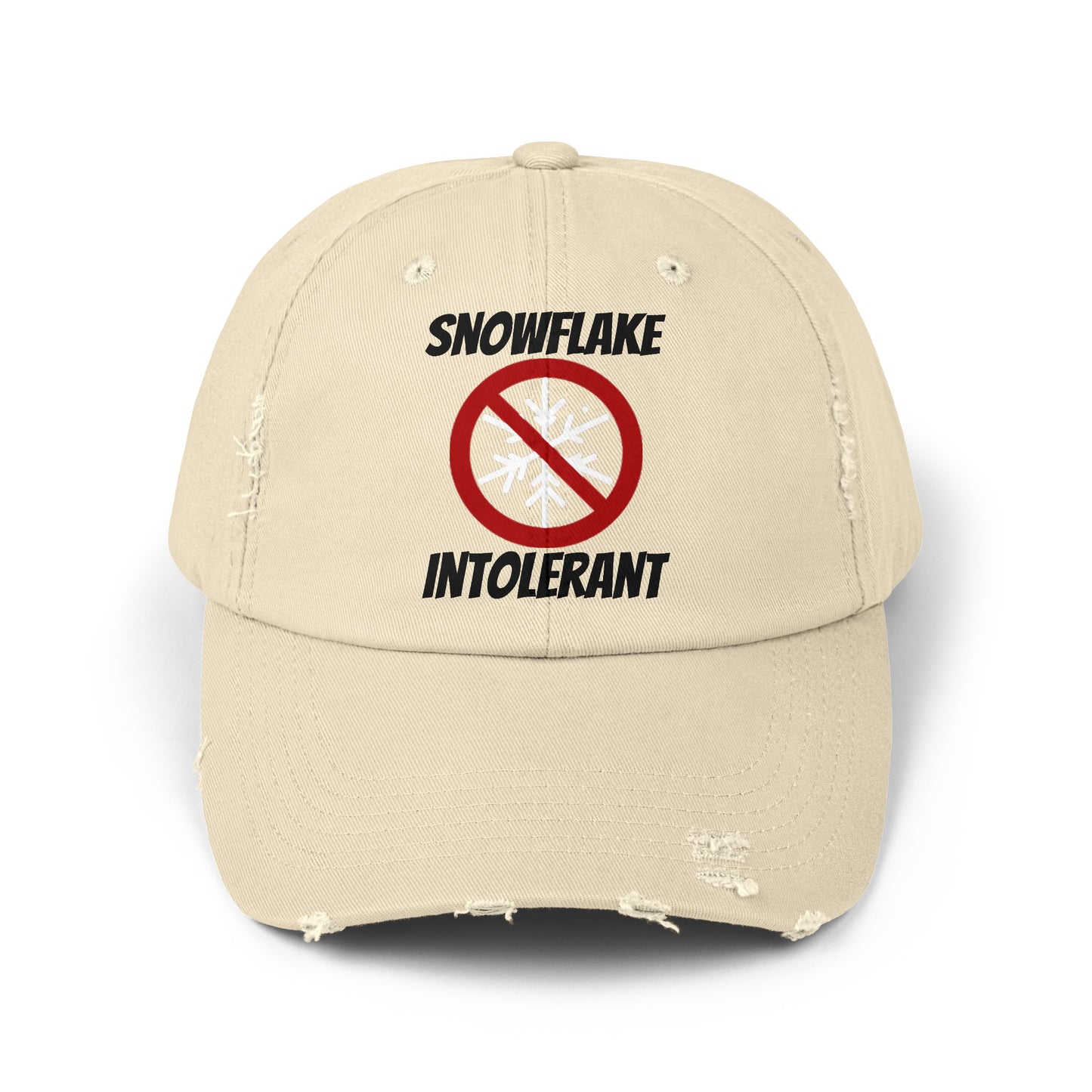 Snowflake Intolerant Unisex Distressed Cap