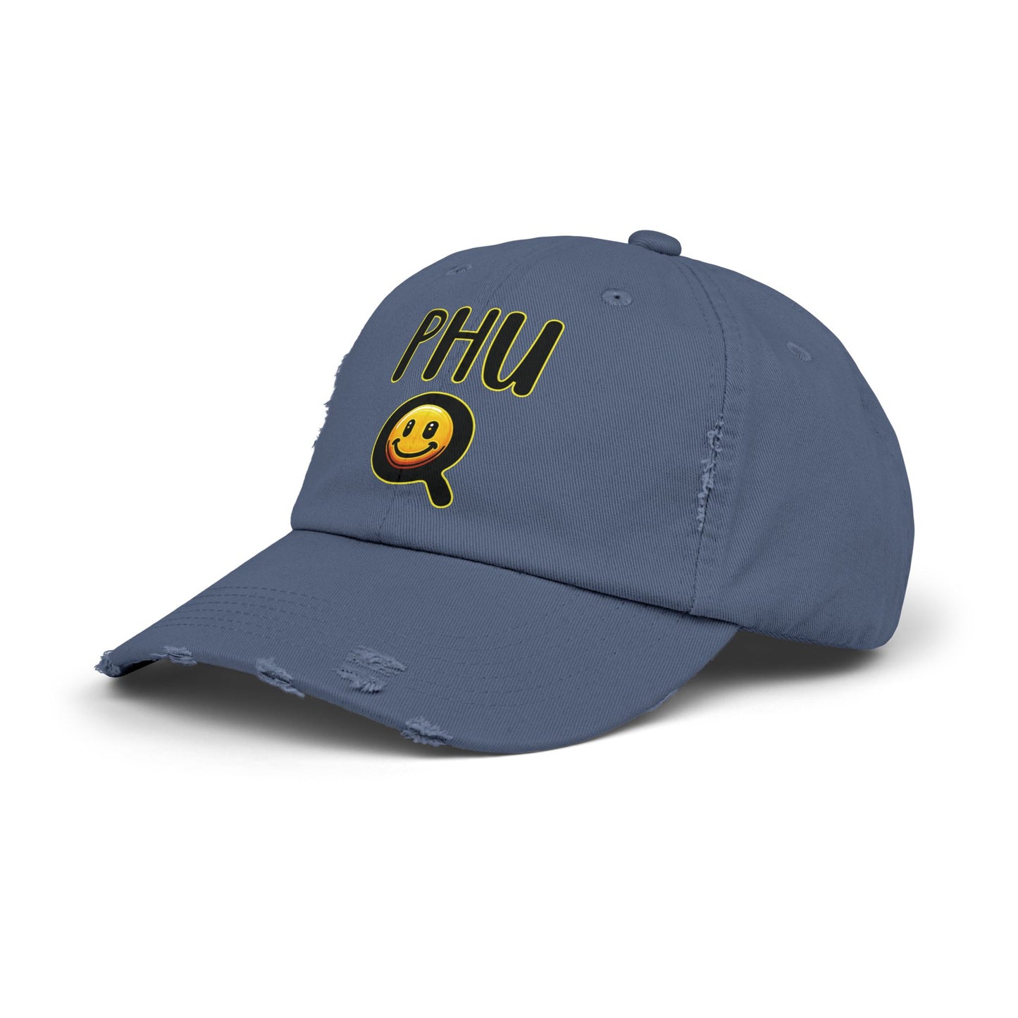 PHU Q Smiling Unisex Distressed Cap