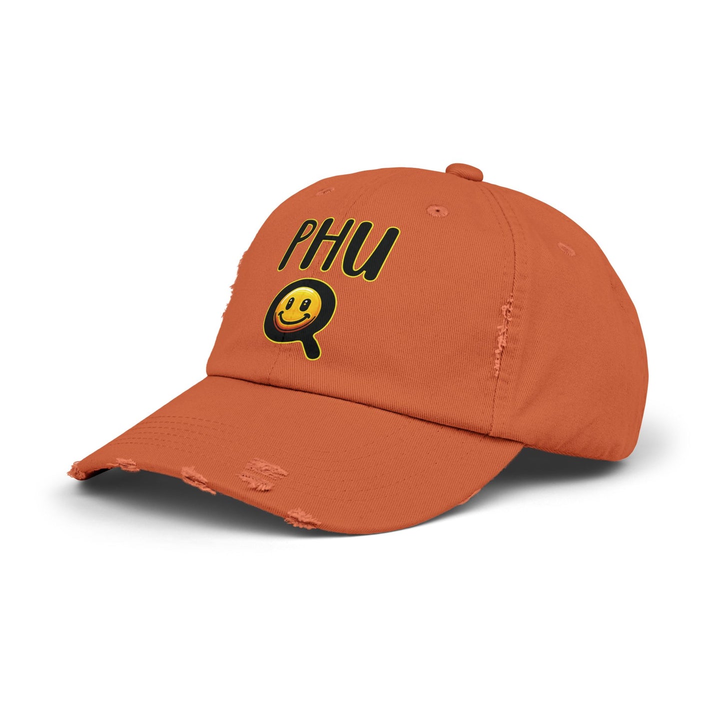 PHU Q Smiling Unisex Distressed Cap