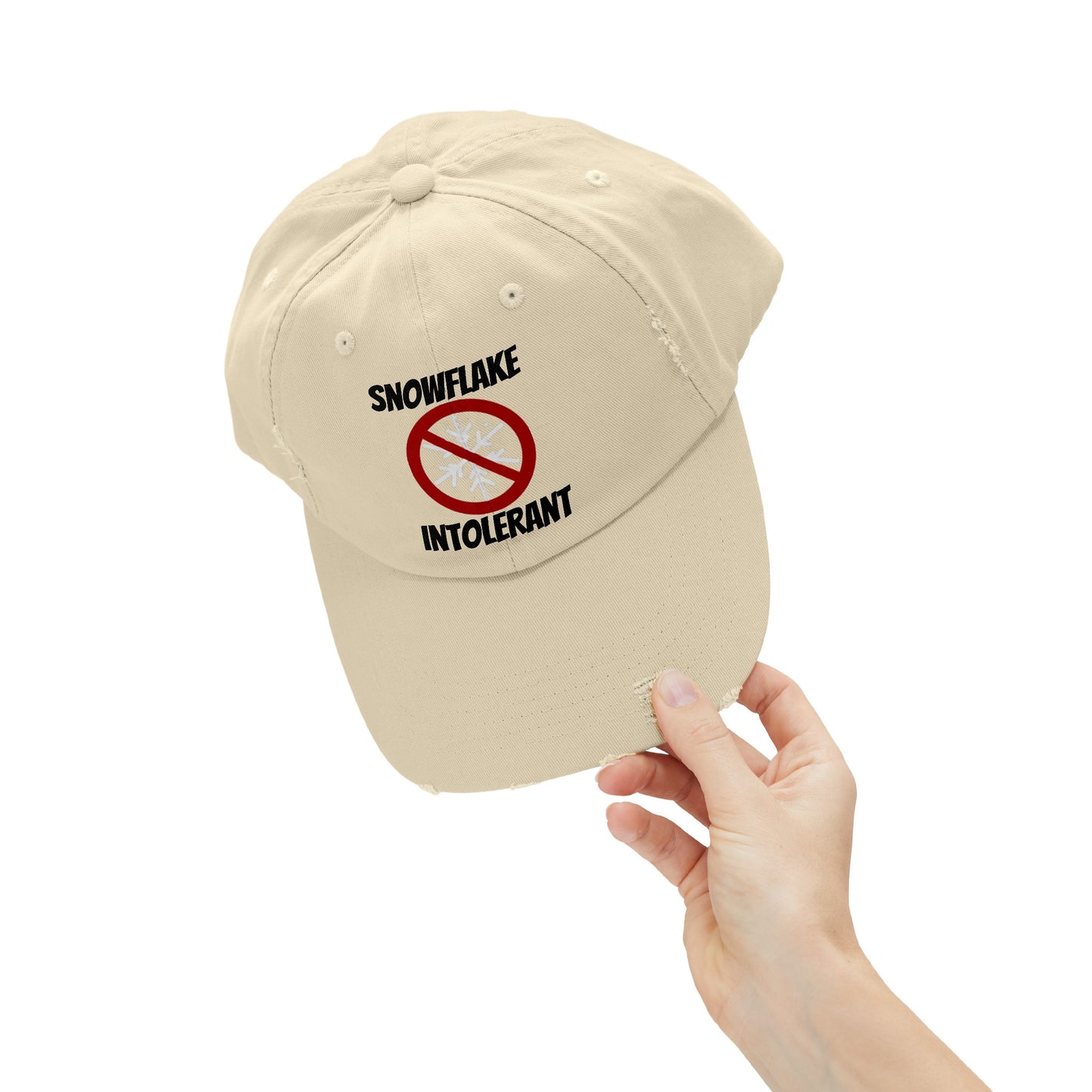 Snowflake Intolerant Unisex Distressed Cap