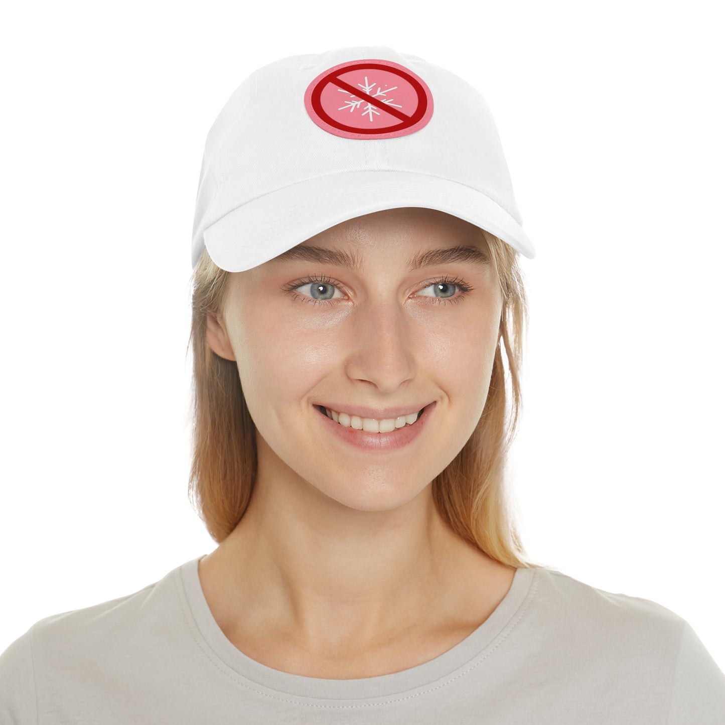 No Snowflakes Dad Hat with Leather Patch (Round)