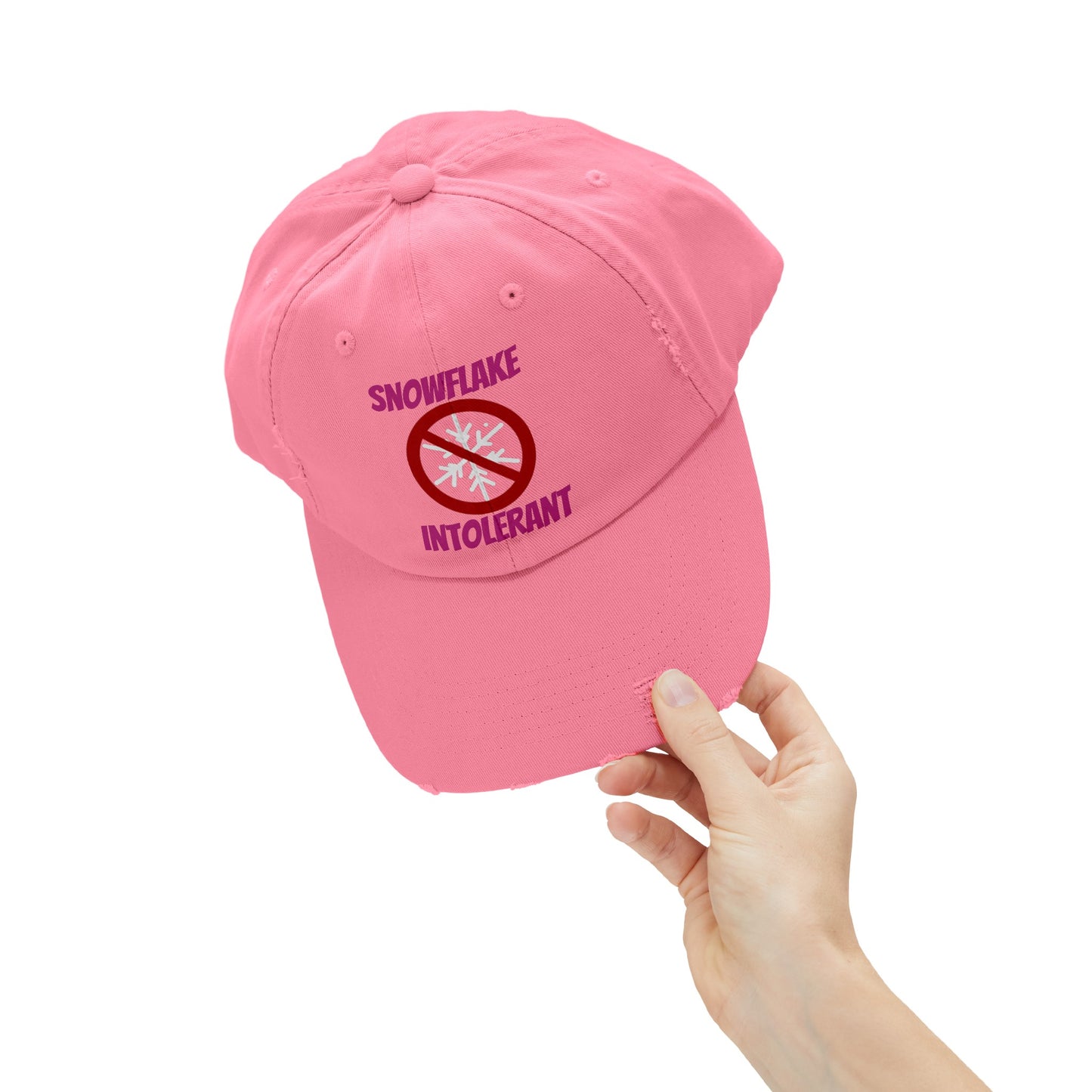 Snowflake Intolerant Unisex Distressed Cap