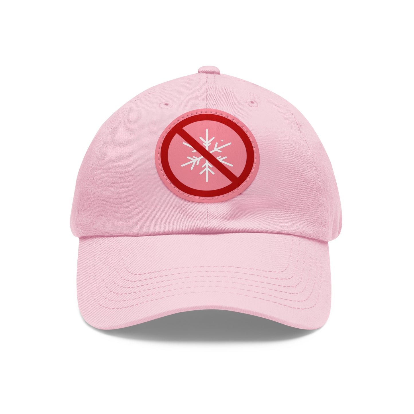 No Snowflakes Dad Hat with Leather Patch (Round)