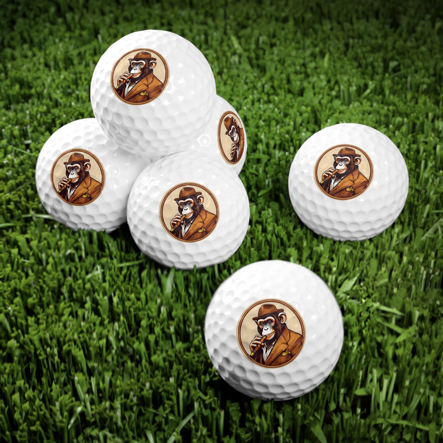 Cigar Monkey Golf Balls, 6pcs