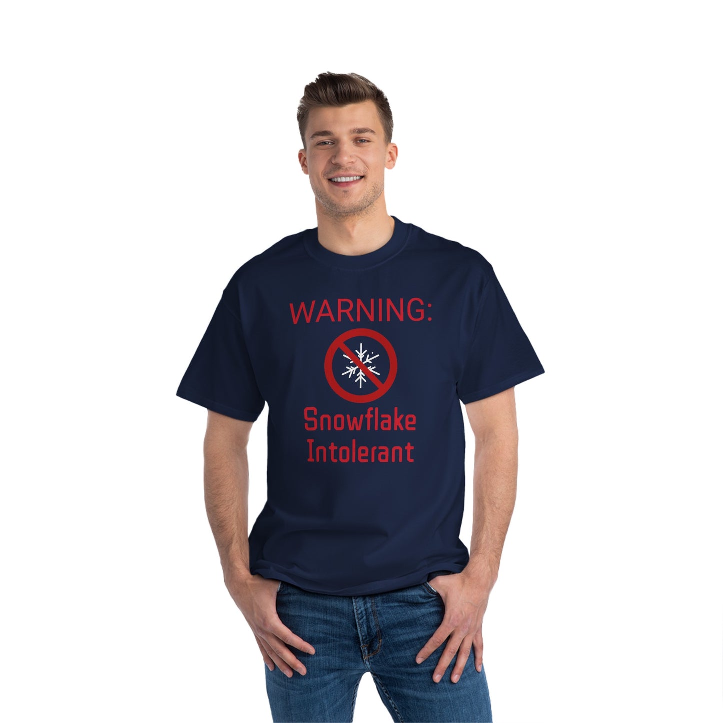 Warning Snowflake Intolerant Beefy-T® Short-Sleeve T-Shirt