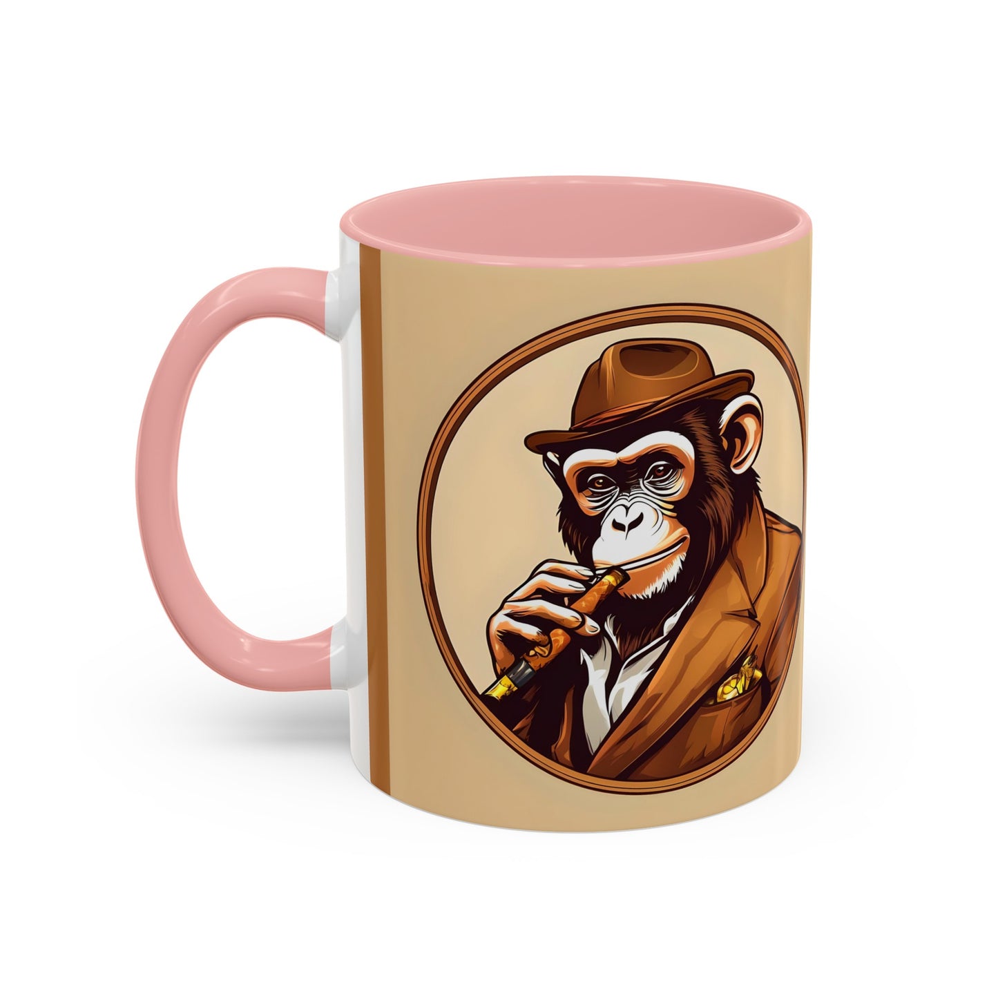 Cigar Monkey Accent Coffee Mug, 11oz