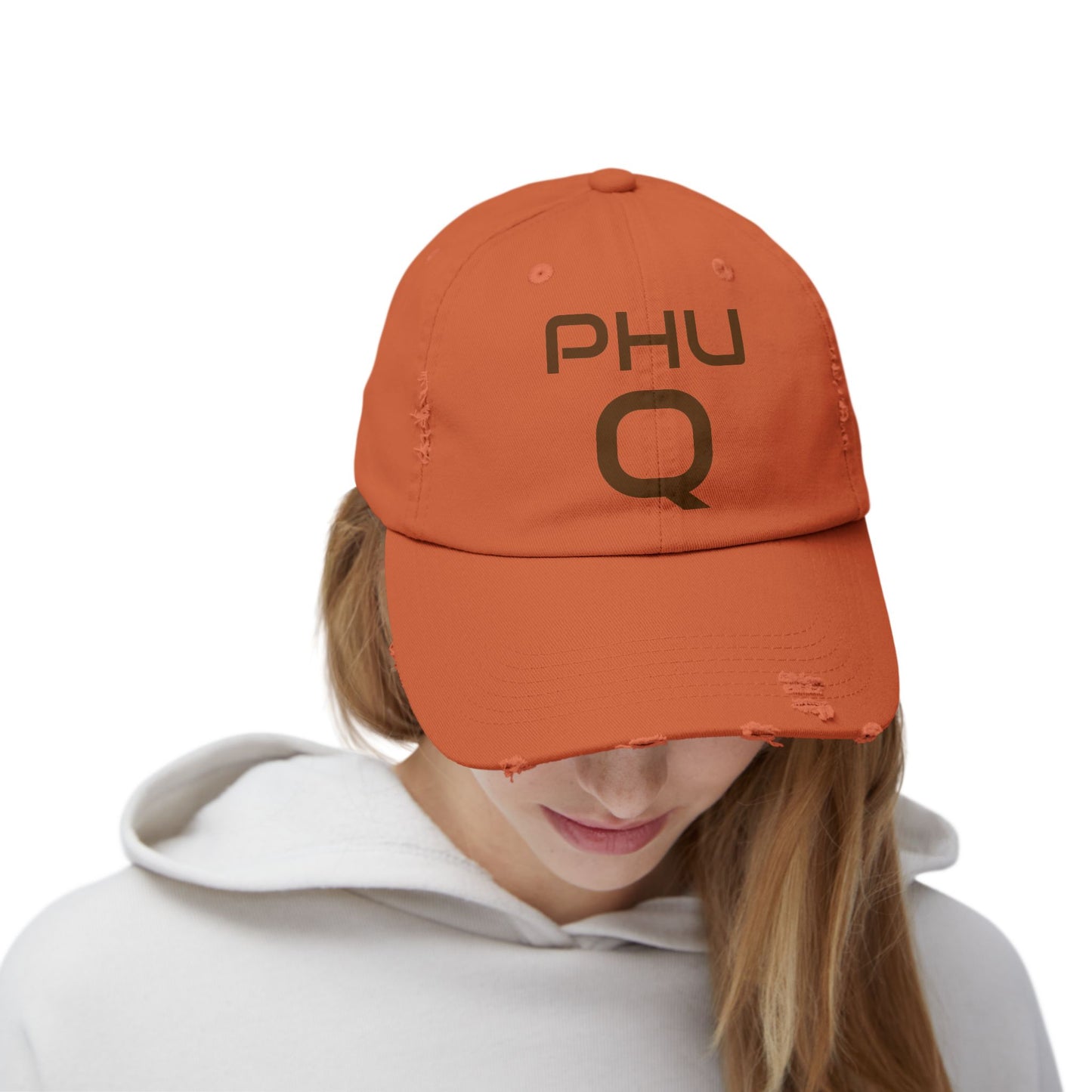 PHU Q Unisex Distressed Cap
