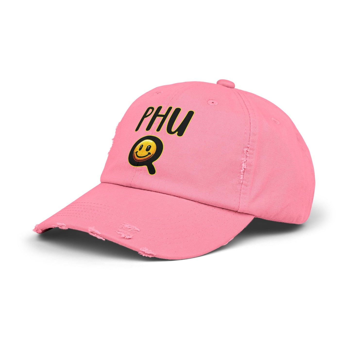 PHU Q Smiling Unisex Distressed Cap