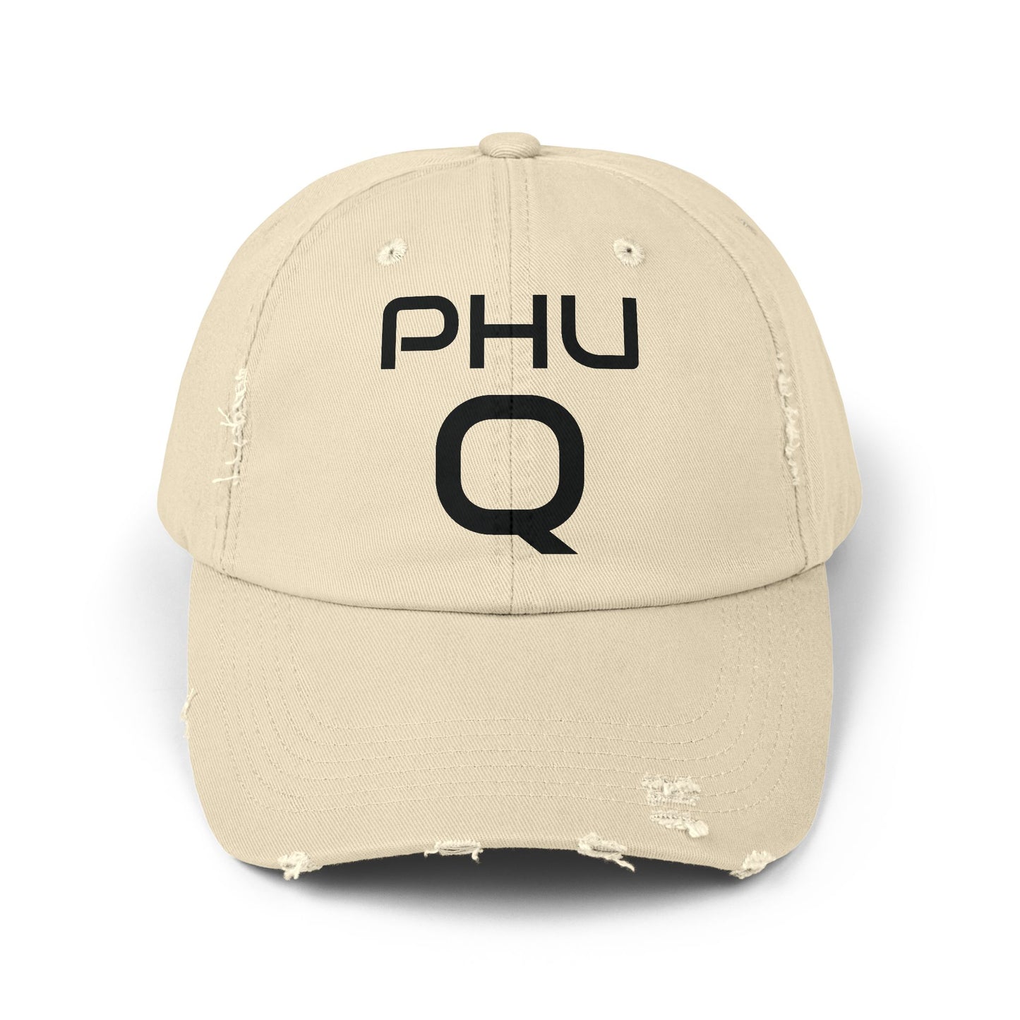PHU Q Unisex Distressed Cap