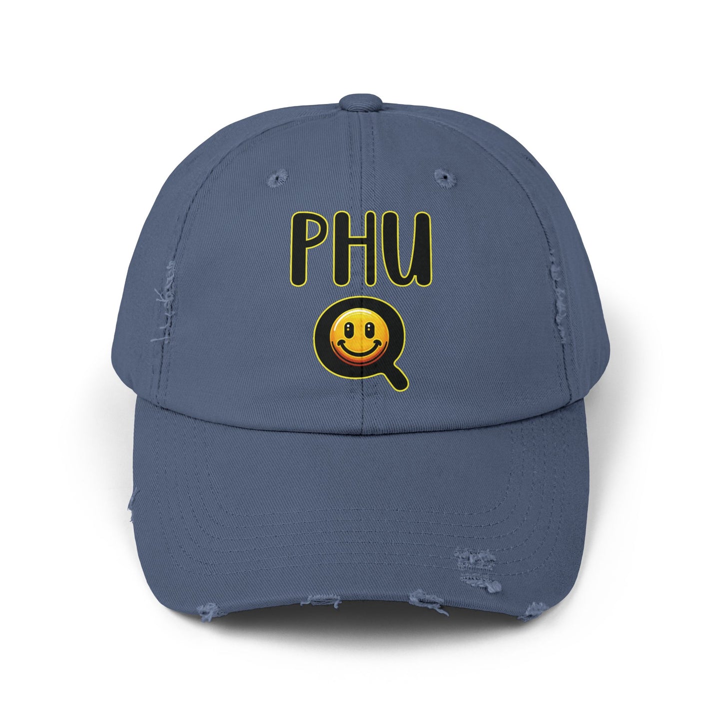 PHU Q Smiling Unisex Distressed Cap