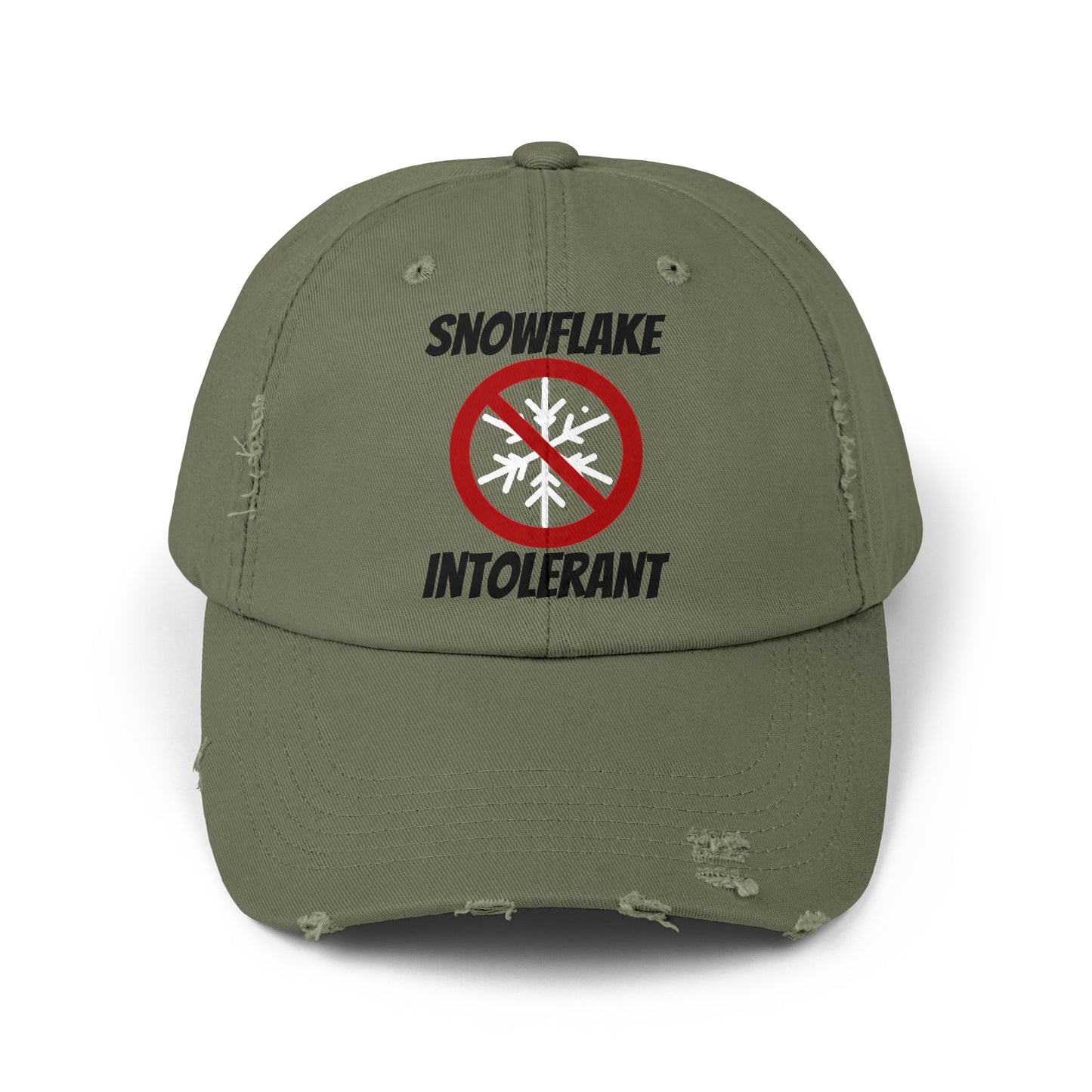 Snowflake Intolerant Unisex Distressed Cap