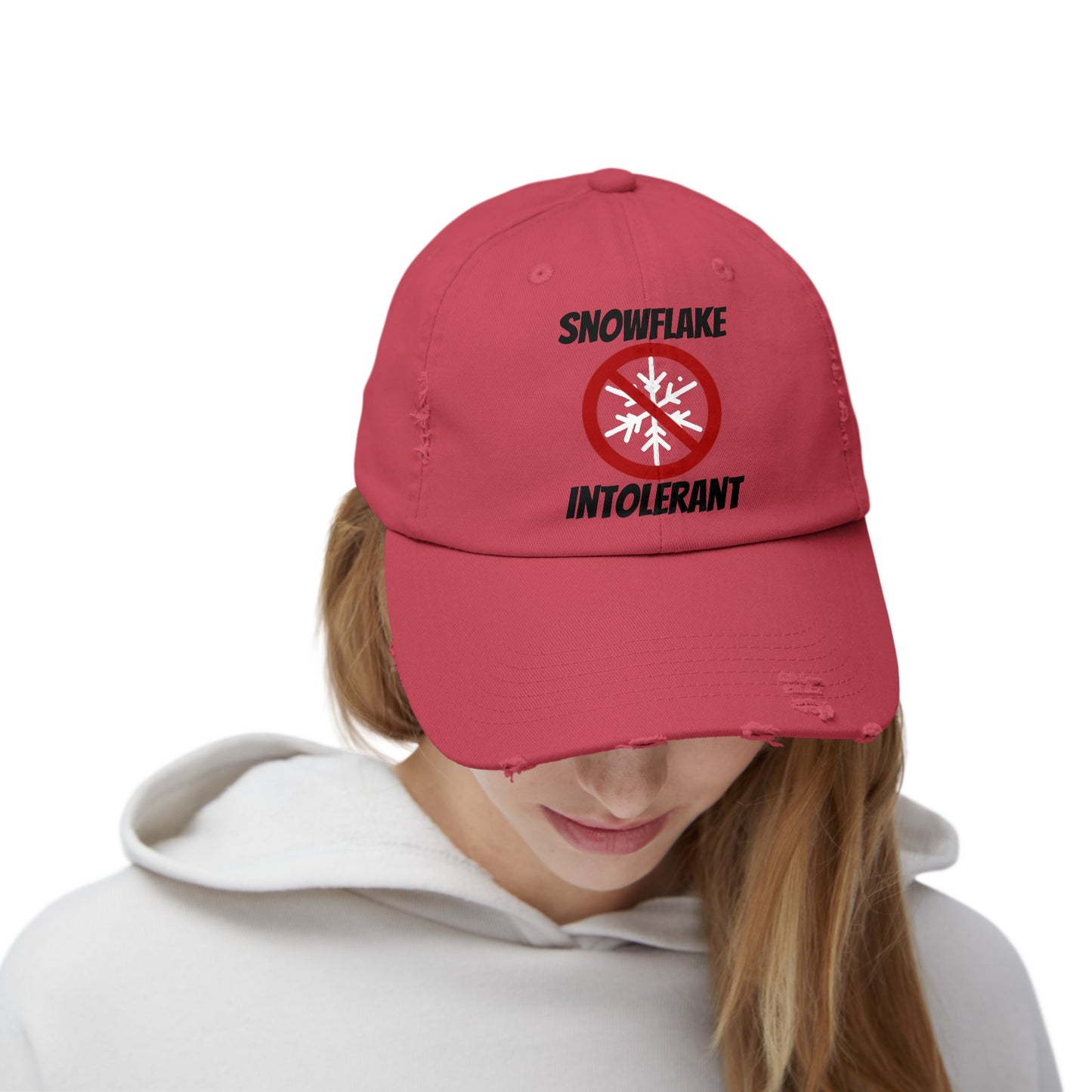 Snowflake Intolerant Unisex Distressed Cap