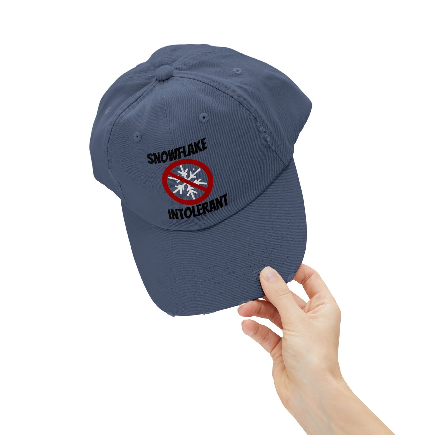 Snowflake Intolerant Unisex Distressed Cap