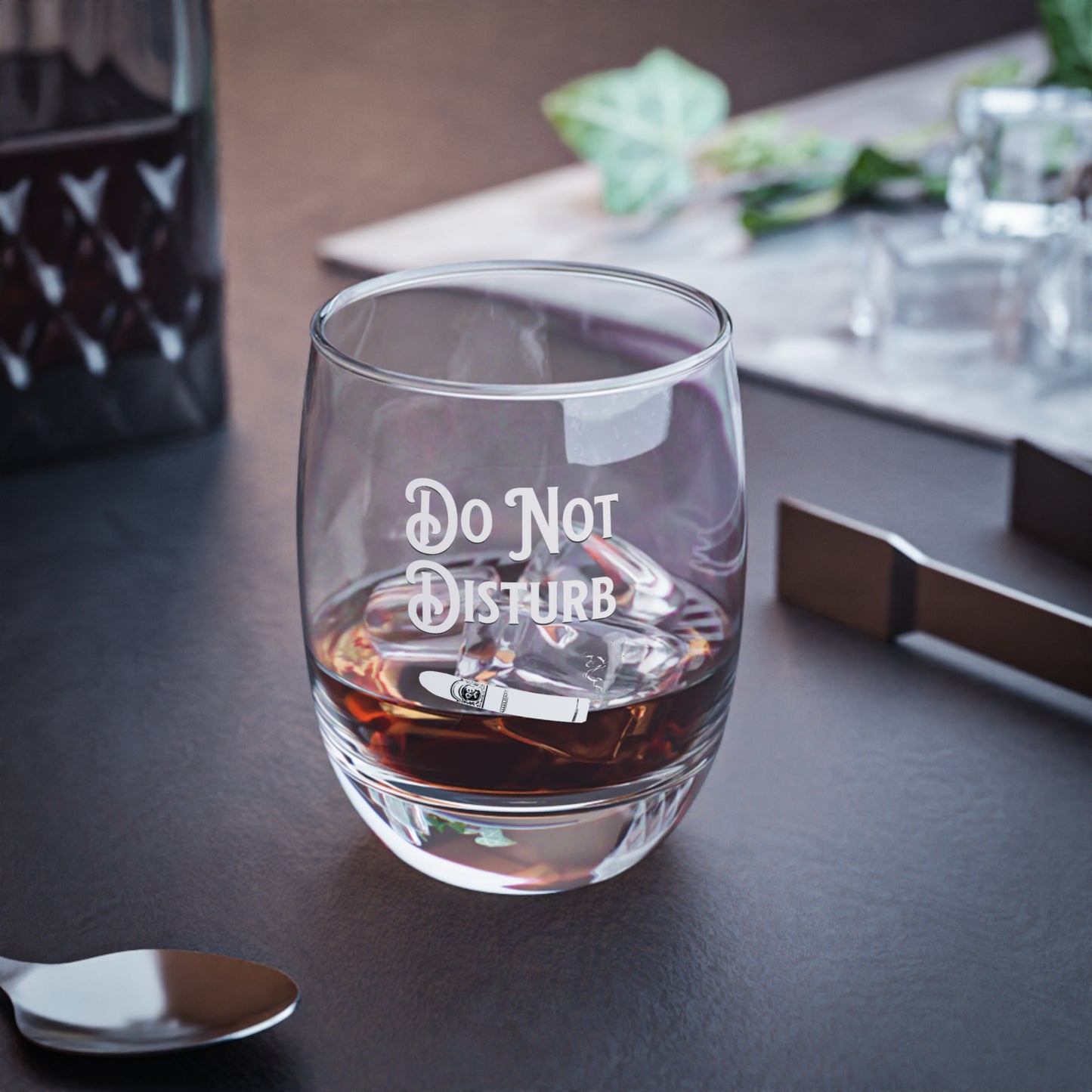 Do Not Disturb" Cigar Whiskey Glass - Perfect Gift for Cigar Lovers | 6oz Barware