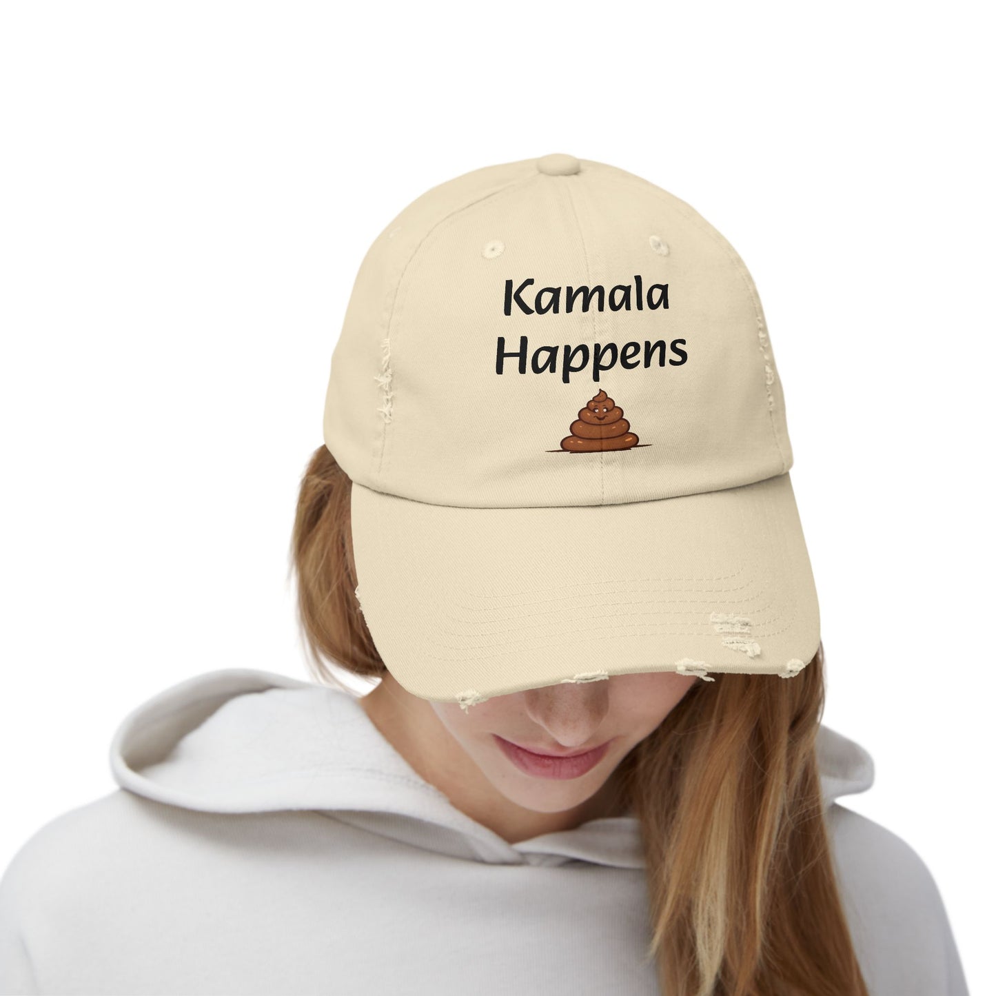 Kamala Happens Unisex Distressed Cap