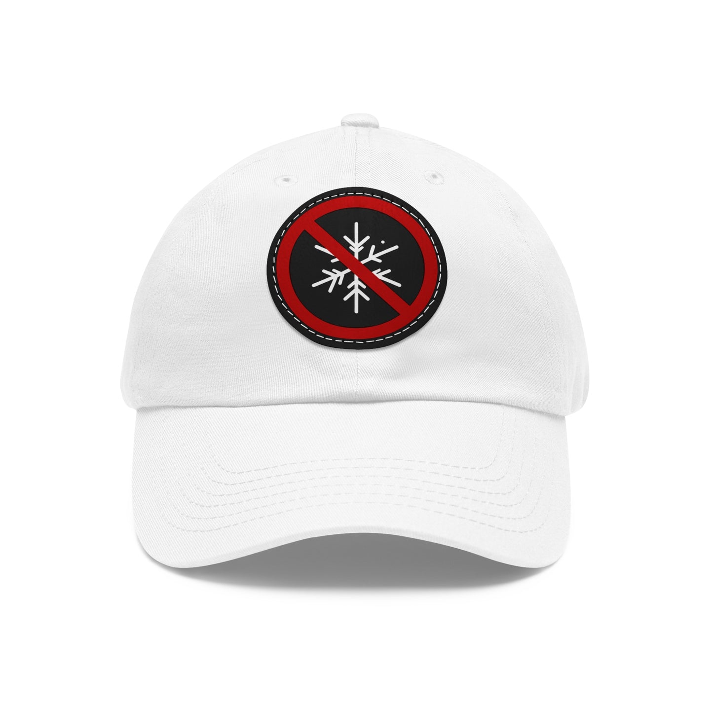 No Snowflakes Dad Hat with Leather Patch (Round)
