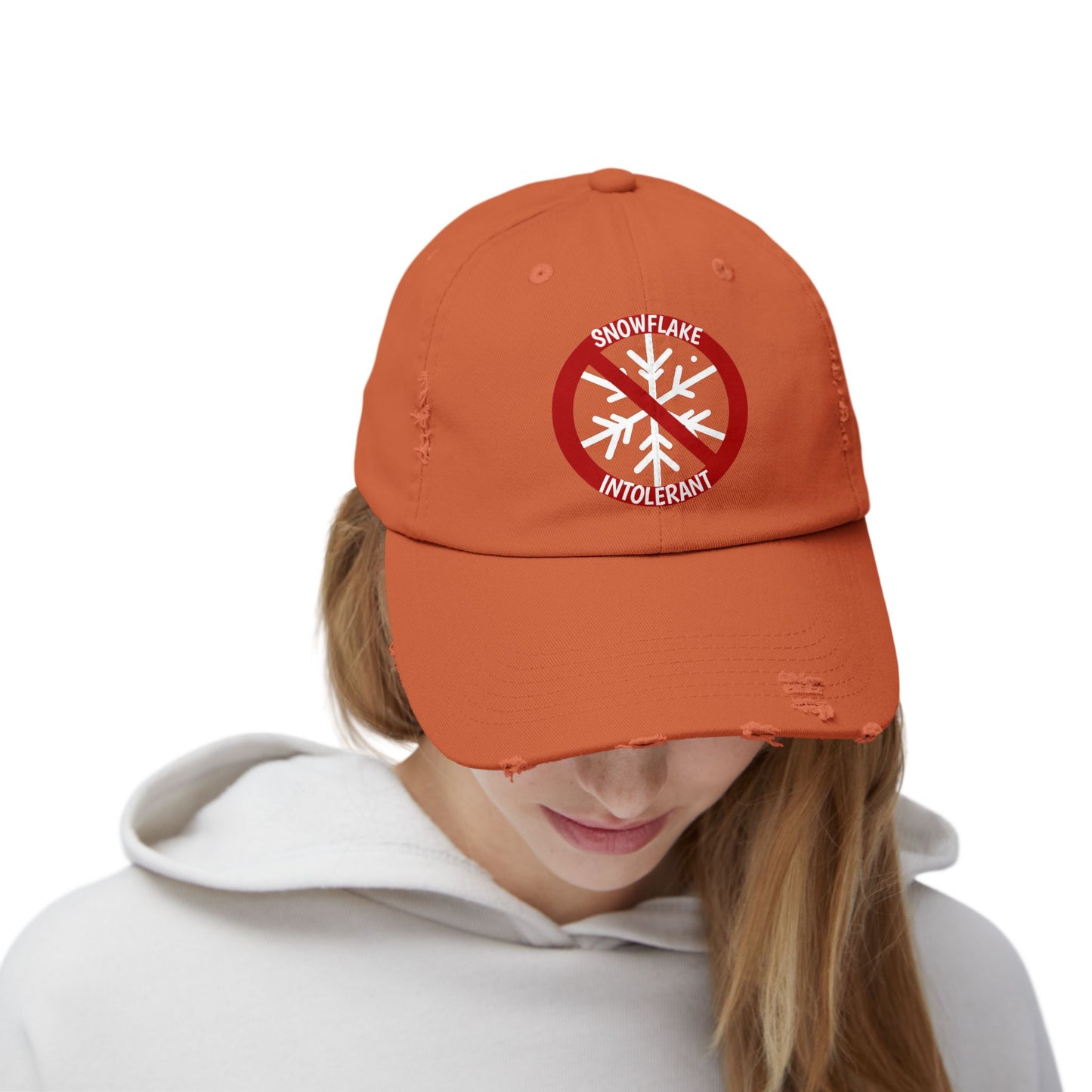 Snowflake Intolerant Unisex Distressed Cap