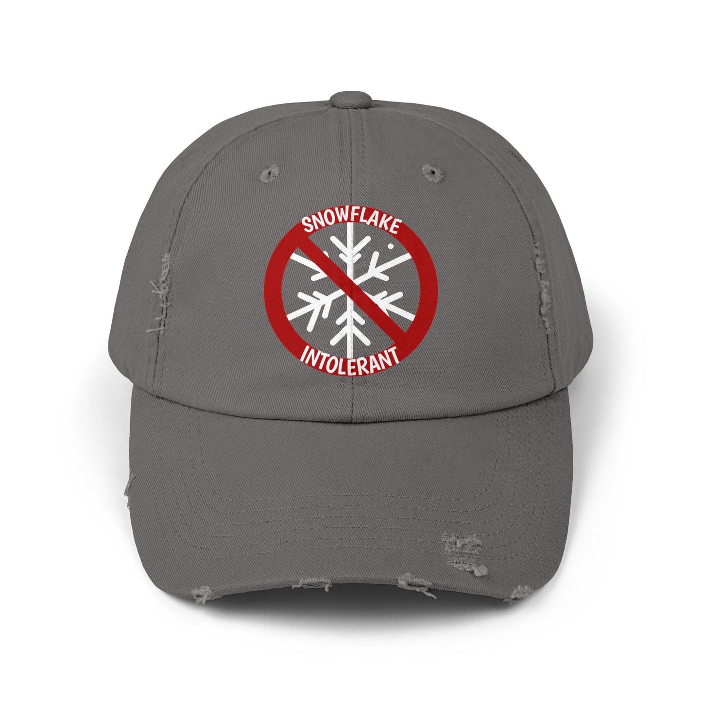 Snowflake Intolerant Unisex Distressed Cap