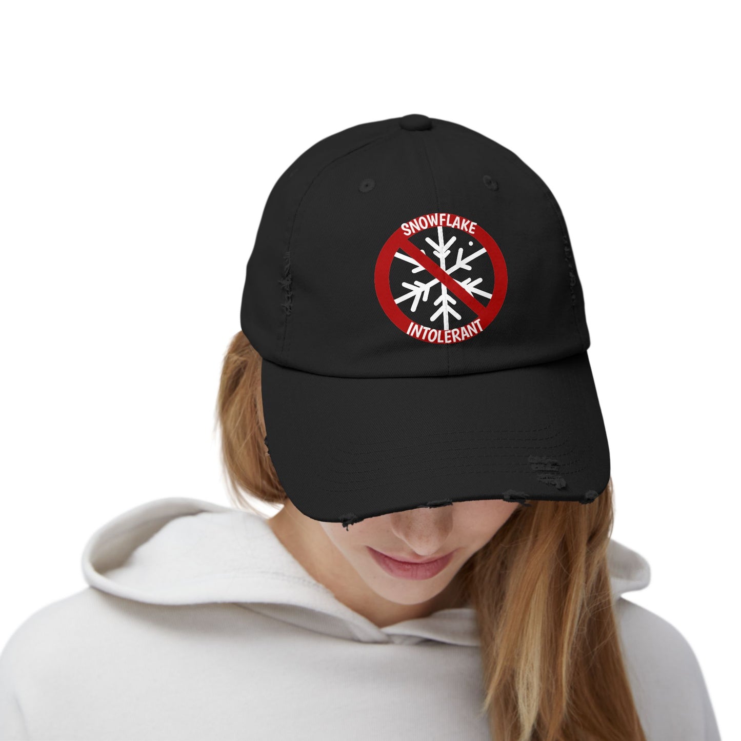 Snowflake Intolerant Unisex Distressed Cap