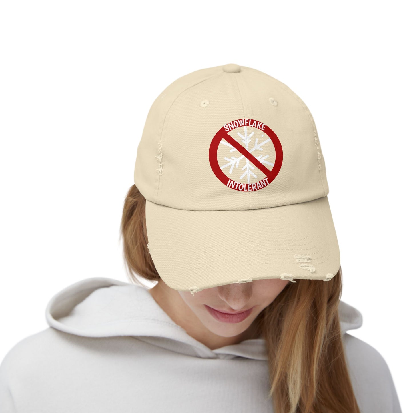 Snowflake Intolerant Unisex Distressed Cap