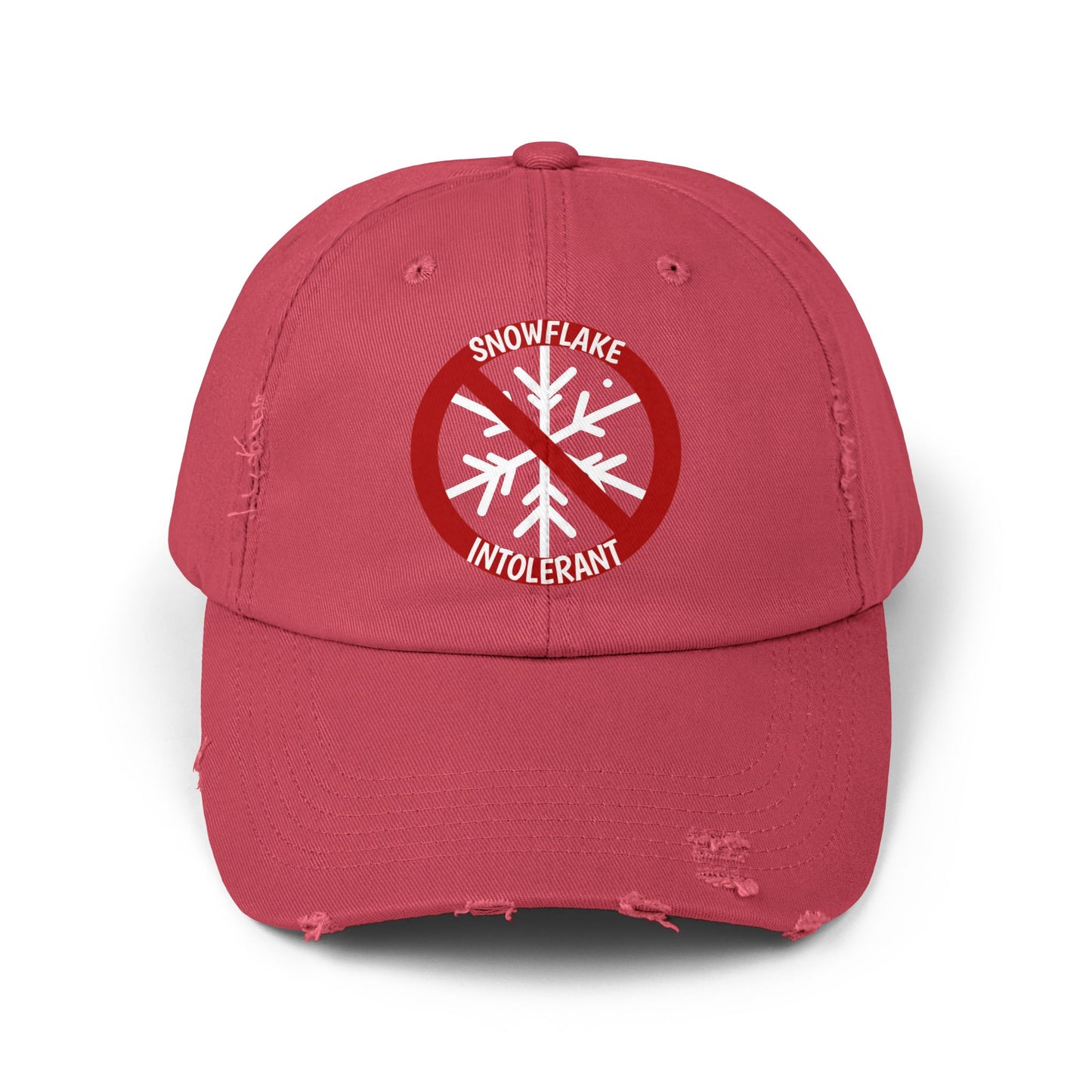 Snowflake Intolerant Unisex Distressed Cap