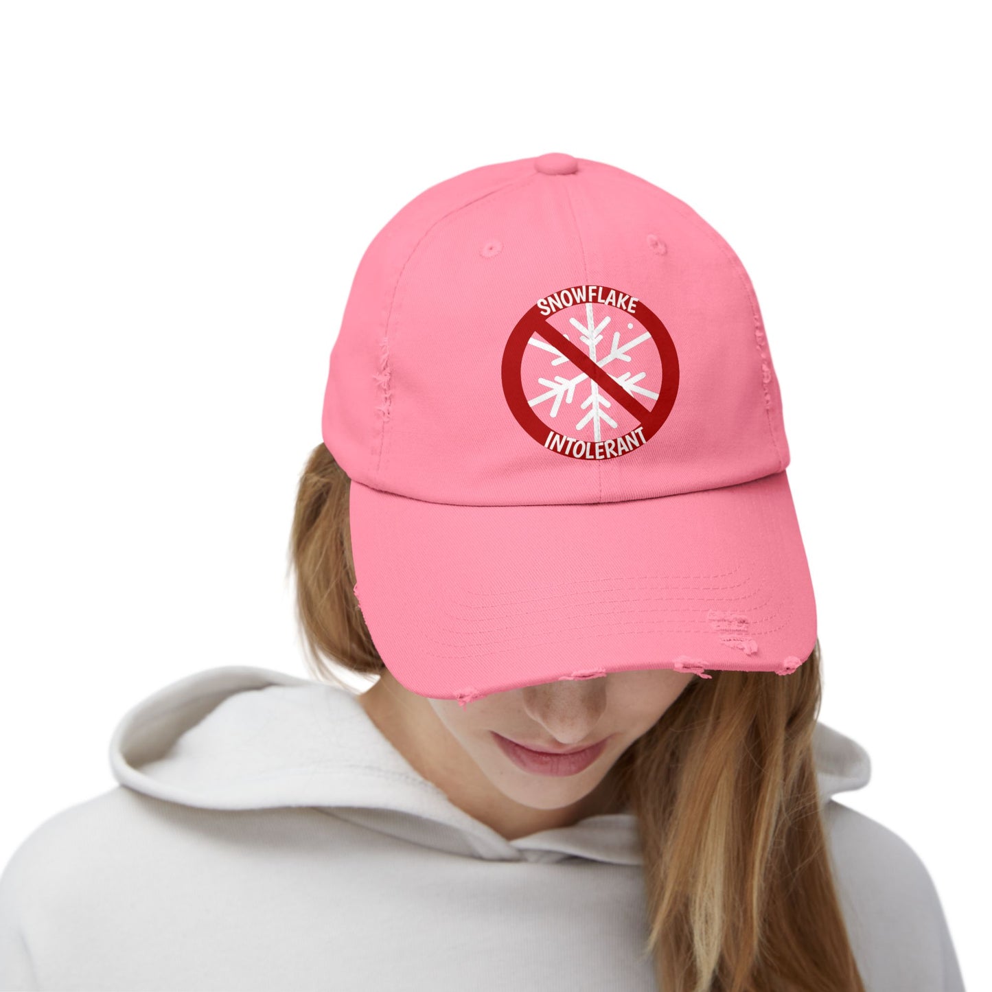 Snowflake Intolerant Unisex Distressed Cap