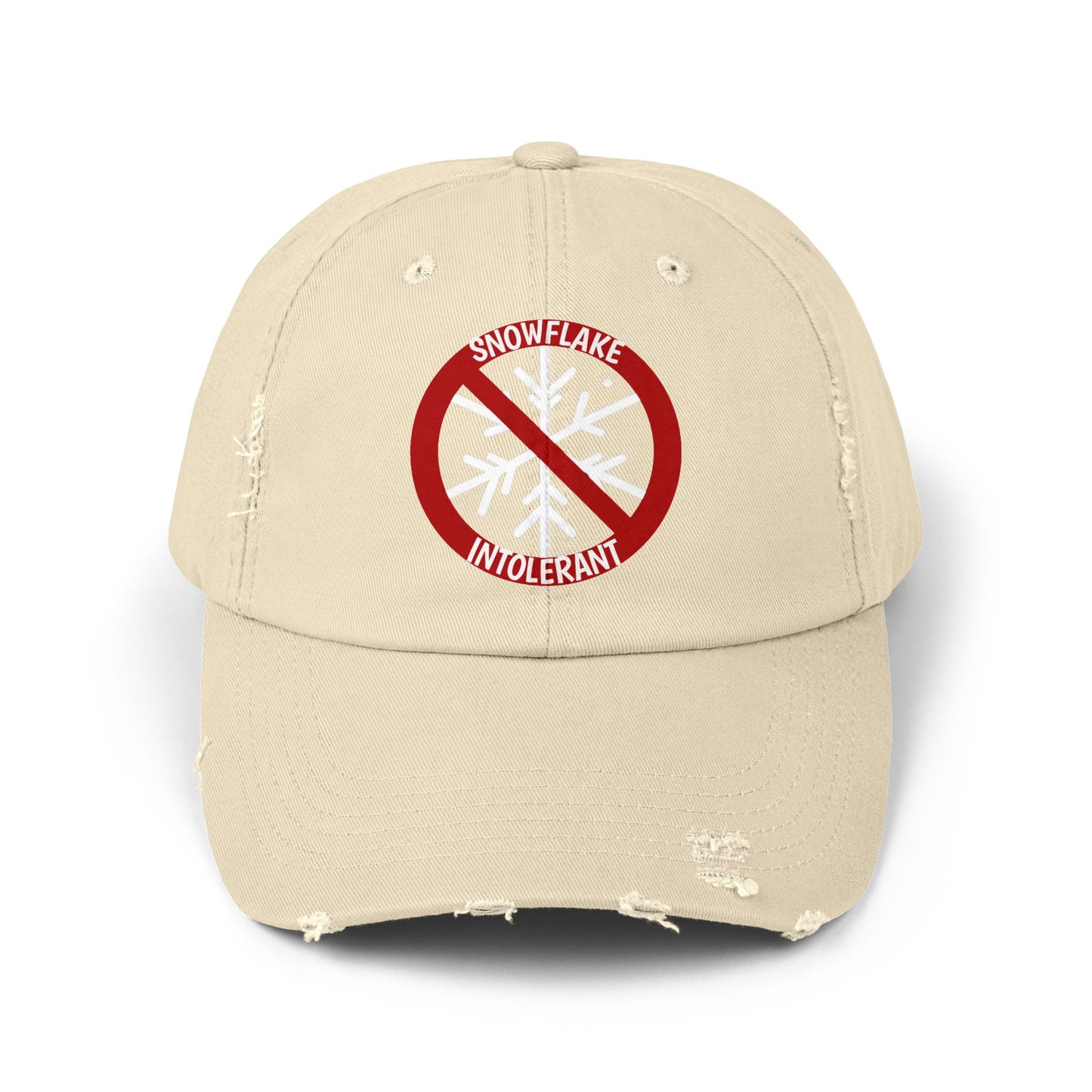 Snowflake Intolerant Unisex Distressed Cap