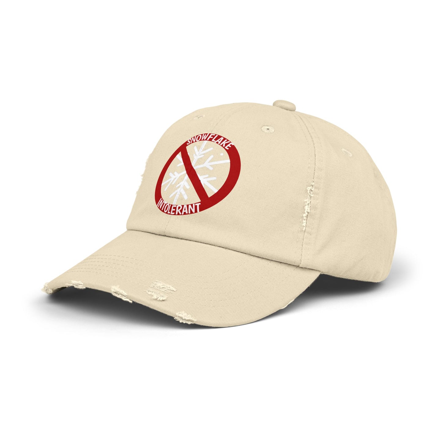 Snowflake Intolerant Unisex Distressed Cap
