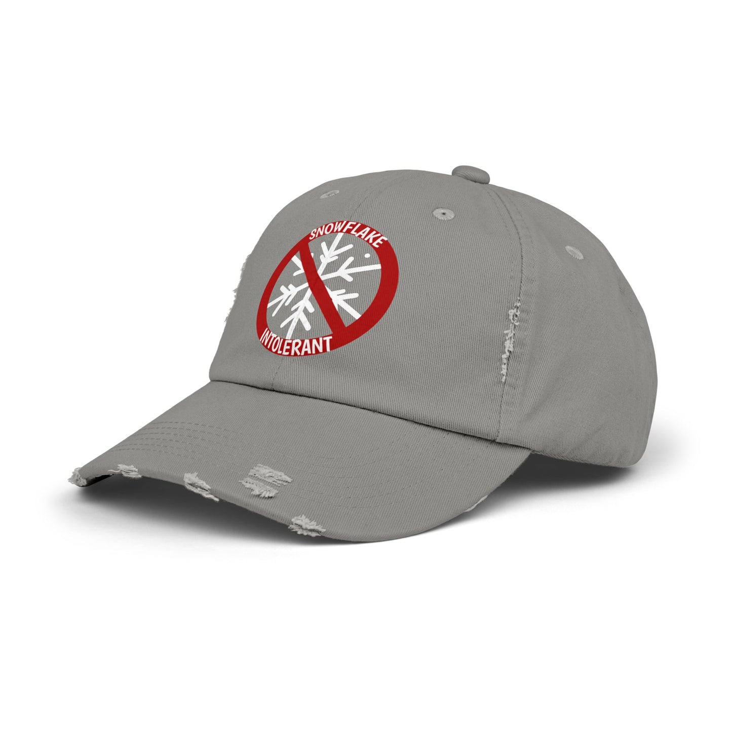 Snowflake Intolerant Unisex Distressed Cap