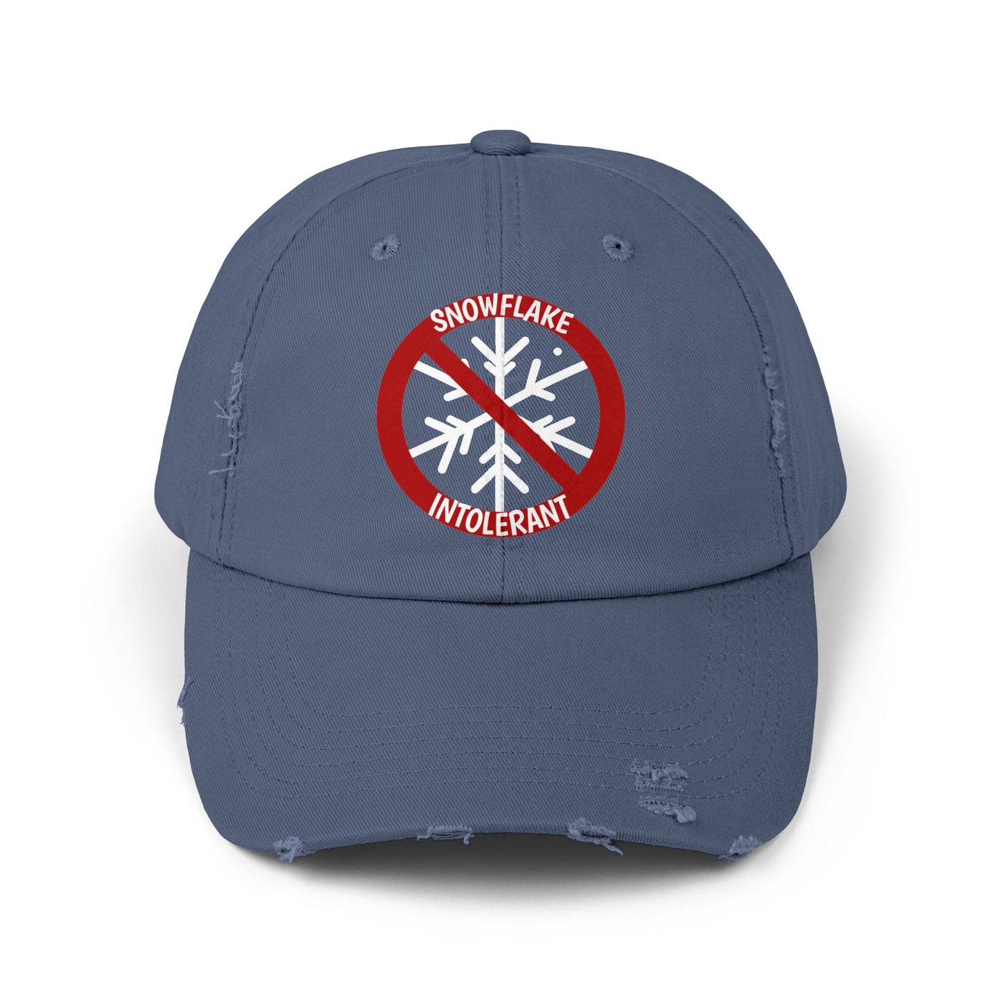 Snowflake Intolerant Unisex Distressed Cap