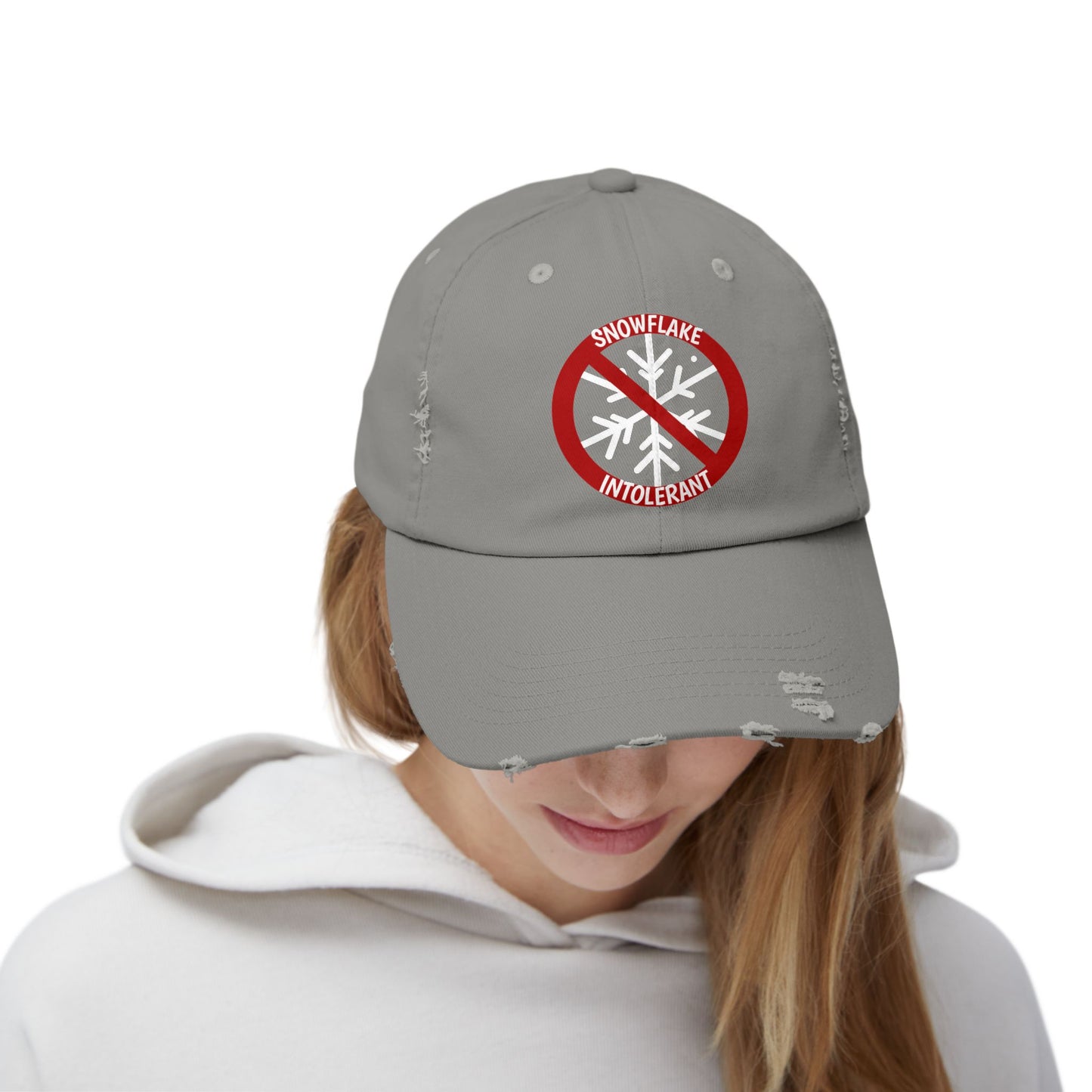 Snowflake Intolerant Unisex Distressed Cap