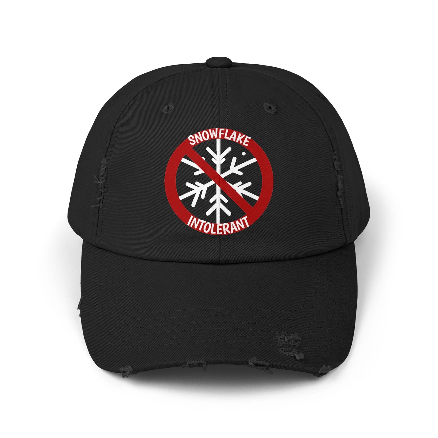 Snowflake Intolerant Unisex Distressed Cap