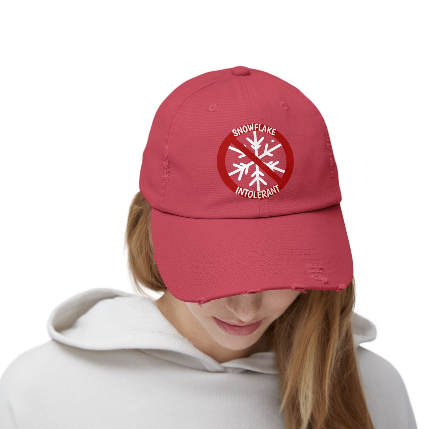 Snowflake Intolerant Unisex Distressed Cap