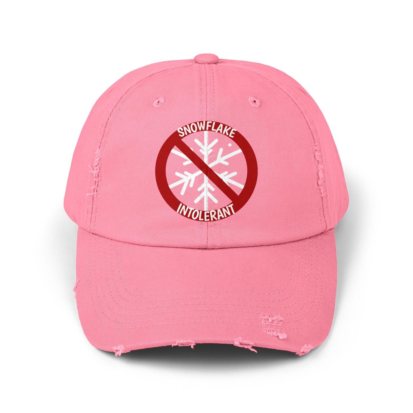 Snowflake Intolerant Unisex Distressed Cap
