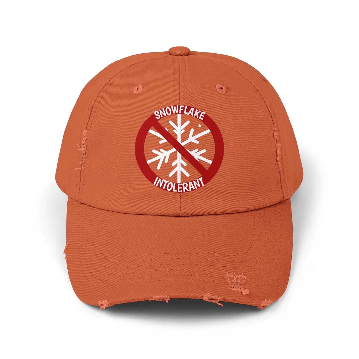 Snowflake Intolerant Unisex Distressed Cap