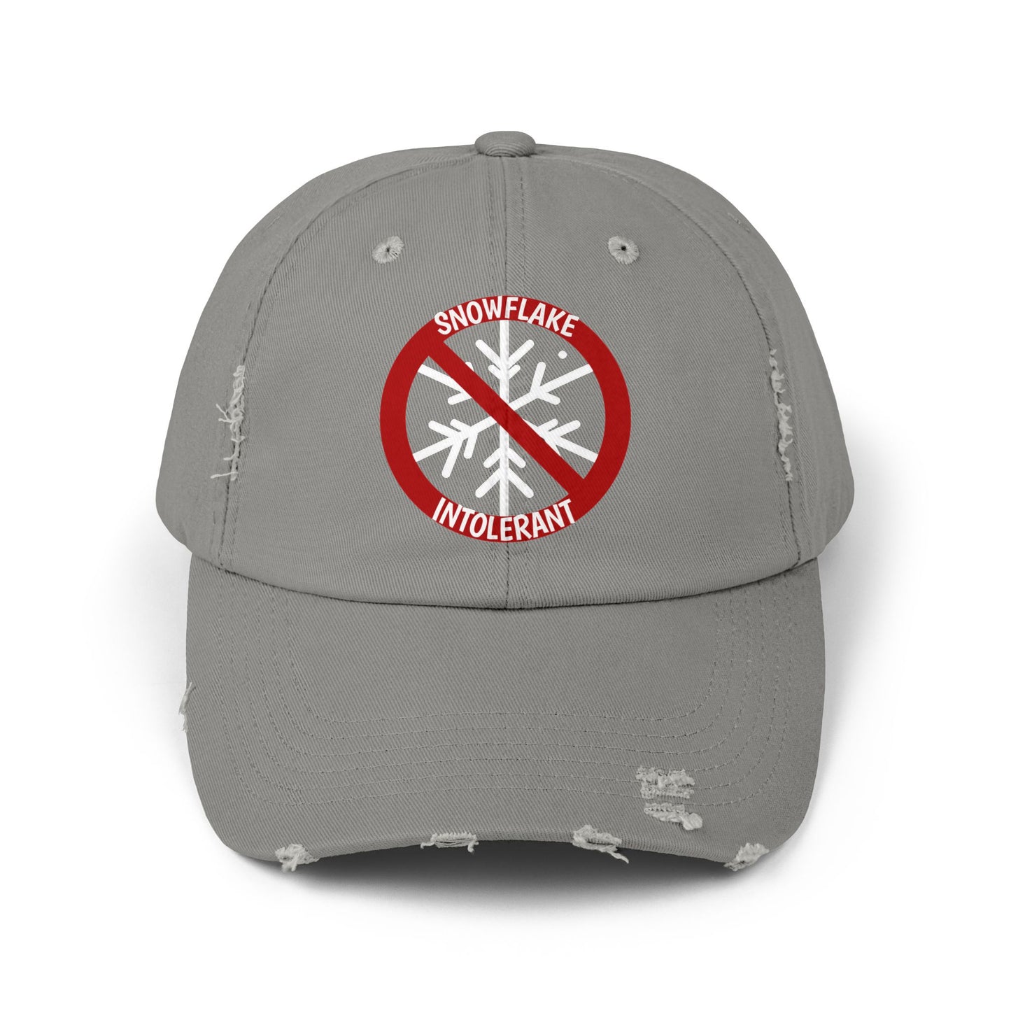 Snowflake Intolerant Unisex Distressed Cap